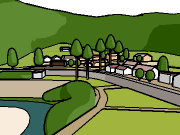 山村の住宅